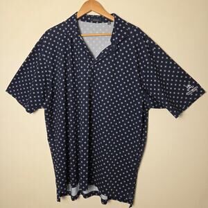 Turtleson Golf Polo Shirt Mens XXL Navy Geometric Coronado Golf Course Pro Shop
